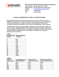 Shock Chlorination Procedure