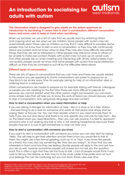 Social Skills - Autism West Midlands