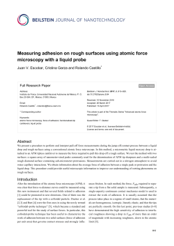 Measuring adhesion on rough surfaces using atomic force
