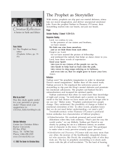 The Prophet as Storyteller