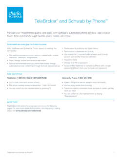 TeleBroker® and Schwab by Phone