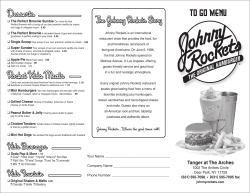 Rocket Kids Meals Desserts