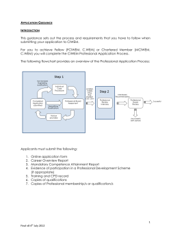 Chartered Member Application Guidance