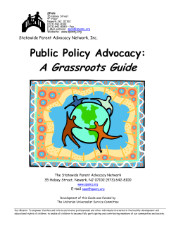 Public Policy Advocacy: A Grassroots Guide
