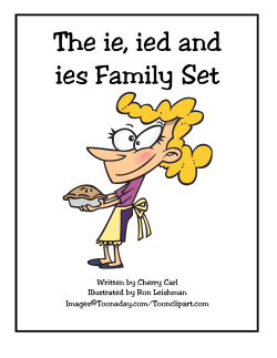 The ie, ied and ies Family Set