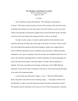 The Theology of Atonement in Leviticus