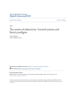 The system of subjectivity: Societal systems and literary pardigms
