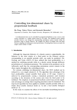 Controlling low-dimensional chaos by proportional feedback