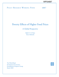 Changing food prices can affect both poverty and inequality through