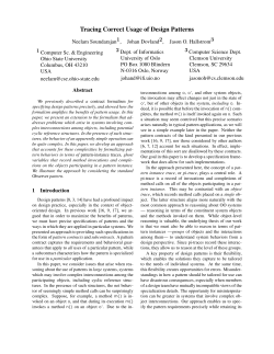 Tracing Correct Usage of Design Patterns