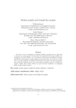 Median graphs and triangle