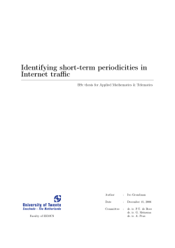 Identifying short-term periodicities in Internet traffic