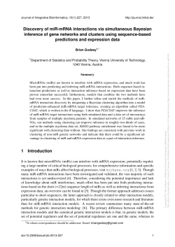 Discovery of miR-mRNA interactions via simultaneous Bayesian