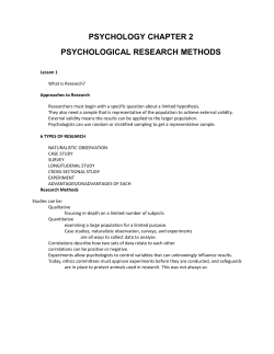 psychology chapter 2 psychological research methods