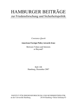 American Foreign Policy towards Iran