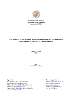 The Influence of the Media on the Development of Publics