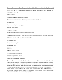 Classic Paella (as adapted from The Spanish