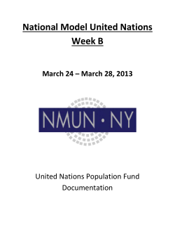 2013 Resolutions Conf. B - National Model United Nations