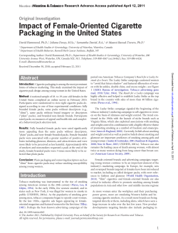 Impact of Female-Oriented Cigarette Packaging