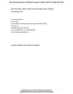 Gene content and virtual gene order of barley chromosome 1H