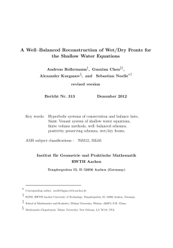 A Well&ndash;Balanced Reconstruction of Wet/Dry Fronts for the Shallow