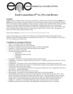 Fifth Grade Science Vocabulary