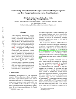 Automatically Annotated Turkish Corpus for Named Entity