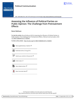 Assessing the Influence of Political Parties on Public Opinion: The