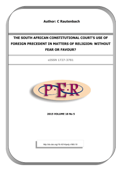 The South African Constitutional Court`s Use Of Foreign
