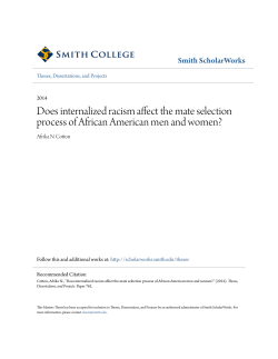 Does internalized racism affect the mate selection process of African