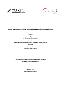 Child poverty and child well-being in the European Union