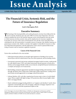 The Financial Crisis, Systemic Risk, and the Future of