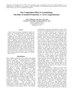 The Composition Effect in Symbolizing: The Role of Symbol