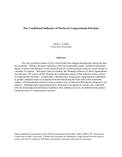 The Conditional Influence of Parties in Congressional