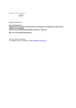 Laue, M., Bannert, N. Detection limit of negative staining electron