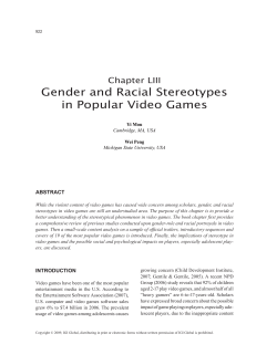 Gender and Racial Stereotypes in Popular Video Games