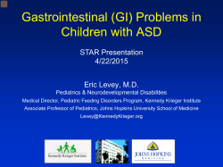 (GI) Problems in Children with ASD