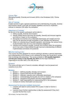 Training Information Sheet