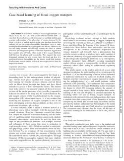 Case-based learning of blood oxygen transport