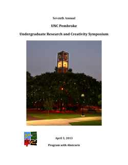 Seventh Annual UNC Pembroke Undergraduate Research and