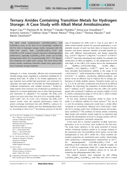 Ternary Amides Containing Transition Metals for Hydrogen Storage