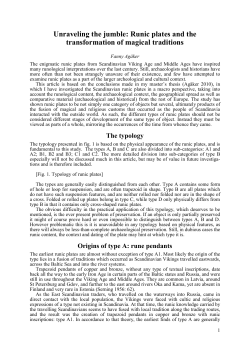 Fanny Ag&aring;ker: Runic plates