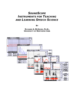 Speech Science Teaching Manual