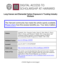 Lung Cancer and Elemental Carbon Exposure in Trucking Industry