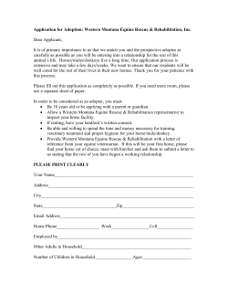 Adoption Application - Western Montana Equine Rescue and Rehab