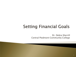 Dr. Debra Sherrill Central Piedmont Community College
