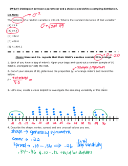 Parameter/Statistic - White Plains Public Schools