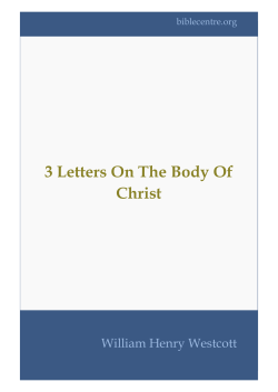 3 Letters On The Body Of Christ