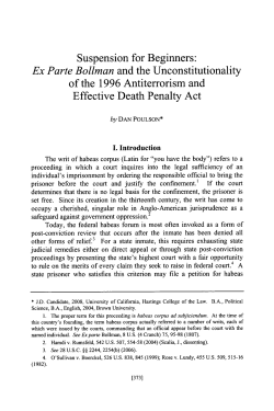 Ex Parte Bollman and the Unconstitutionality of the 1996