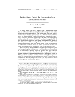 Putting States Out of the Immigration Law Enforcement Business